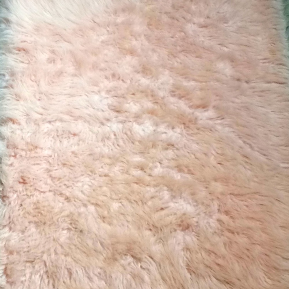 44”x31” Machine Washable Pink Fuzzy Rug - Picture 2 of 2
